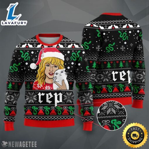 Rep Taylor Swift Knit Ugly Christmas Sweater