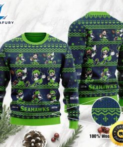Seattle Seahawks Mickey Mouse Ugly…