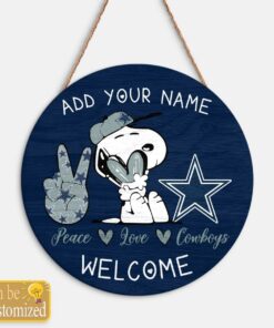 Snoopy Peace Love Dallas Cowboys…