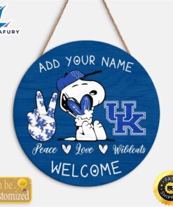 Snoopy Peace Love Kentucky Wildcats…