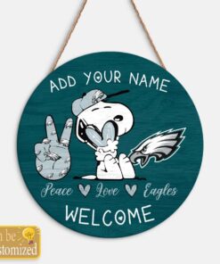Snoopy Peace Love Philadelphia Eagles…