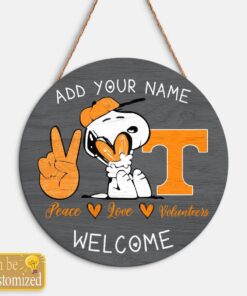 Snoopy Peace Love Tennessee Volunteers…