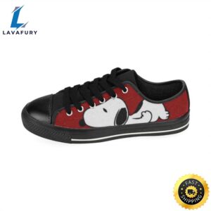 Snoopy Red Low Top Canvas…