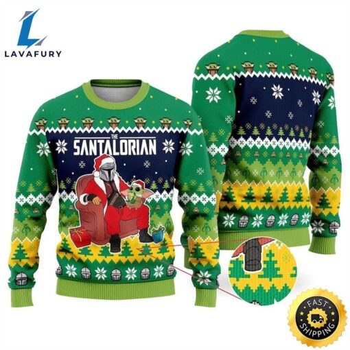 Star Wars The Santalorian Green Bright Sweater