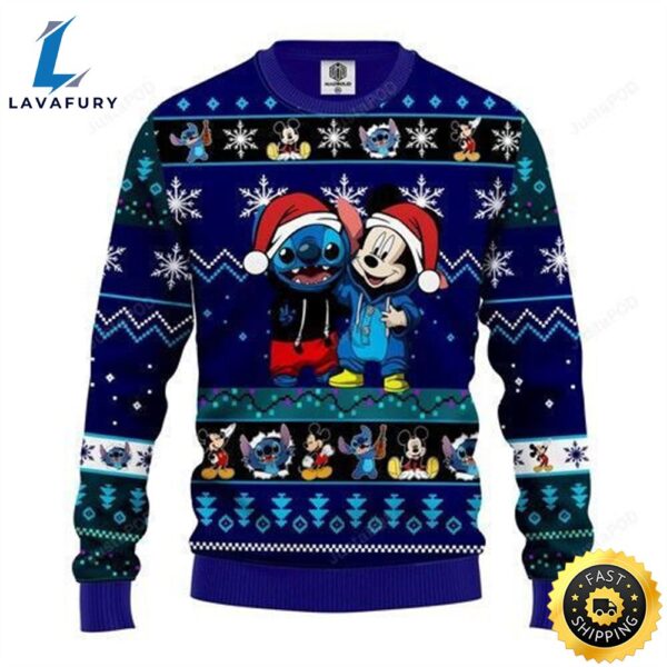 Stitch Mickey Ugly Christmas Sweater, Perfect Holiday Gift