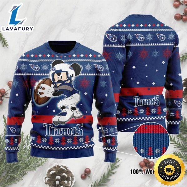 Tennessee Titans Mickey Mouse Funny Ugly Christmas Sweater, Perfect Holiday Gift