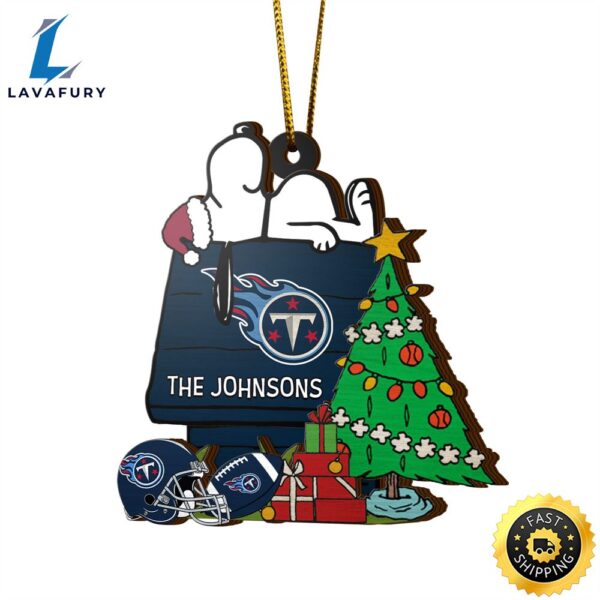 Tennessee Titans Snoopy NFL Sport Ornament Custom Name