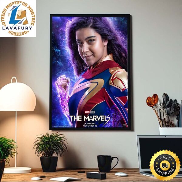 The Marvels Ms Marvel Characters Poster In Theaters November 10 Home Decor Poster Canvas