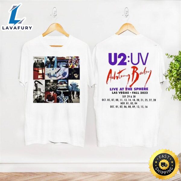 U2 Uv Achtung Baby T-Shirt, Vintage U2 Band Live At Sphere Tour 2023 Shirt