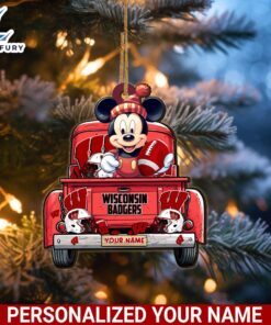 Wisconsin Badgers Mickey Mouse Ornament…