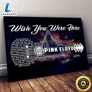 Wish You Were Here With Guitar And Signatures Pink Floyd Canvas