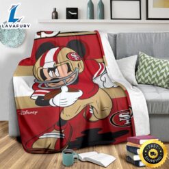 49ers Mickey Fleece Blanket For Football Fans 2