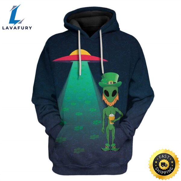 Alien St Patrick’s Day Custom T-Shirts Hoodies Apparel