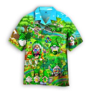Amazing Cute Green Gnomes St Patricks Day Trendy Hawaiian Shirt