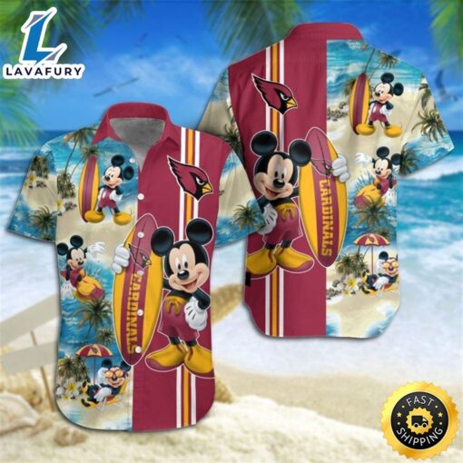 Arizona Cardinals Mickey Mouse Hawaiian Shirt