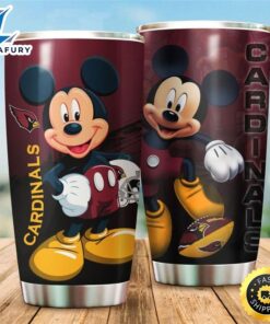 Arizona Cardinals NFL And Mickey Mouse Disney Football Teams Big Logo Gift For Fan Travel Tumbler