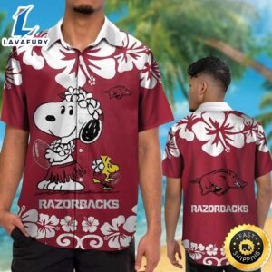 Arkansas Razorbacks & Snoopy Hawaiian Shirt