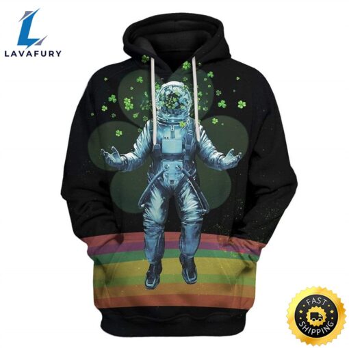 Astronaut Saint Patrick’s Day Custom T-Shirts Hoodies Apparel