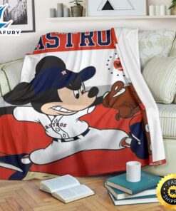 Astros Mickey Fleece Blanket For Baseball Fans 1