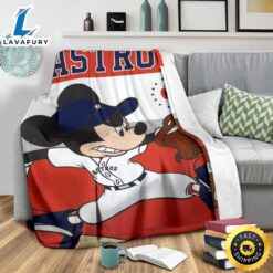 Astros Mickey Fleece Blanket For Baseball Fans 3