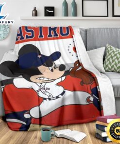 Astros Mickey Fleece Blanket For Baseball Fans 3