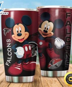 Atlanta Falcons NFL And Mickey Mouse Disney Football Teams Big Logo Gift For Fan Travel Tumbler