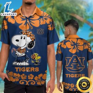Auburn Tigers & Snoopy Hawaiian Shirt