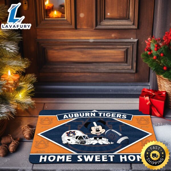 Auburn Tigers  Sport Team And Mickey Mouse NCAA Doormat