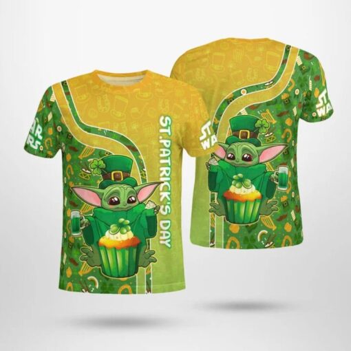 BABY YODA SW PATRICK’S DAY 3D T-SHIRT