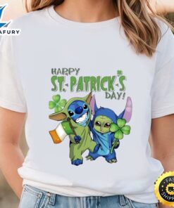 Baby Yoda And Stitch Irish Friends Happy St. Patrick’s Day Shirt