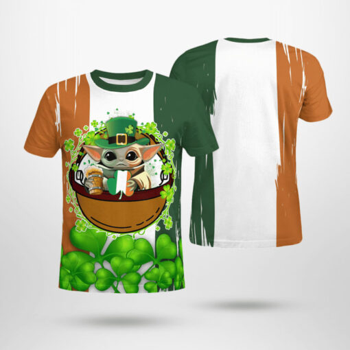 Baby Yoda St.Patrick’s Day 3D Shirt