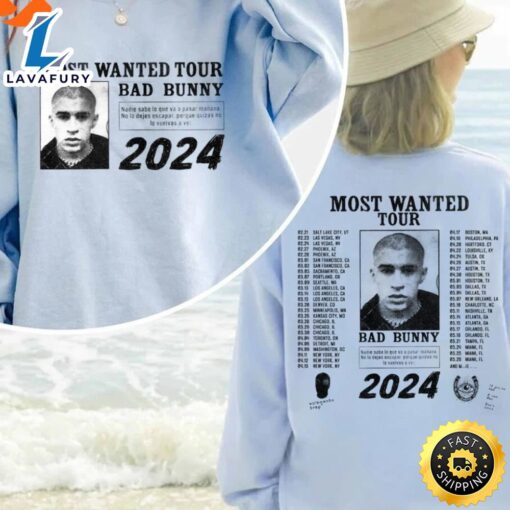 Bad Bunny Most Wanted Tour 2024 T-shirt