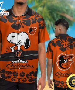 Baltimore Orioles Snoopy Hawaiian Shirt