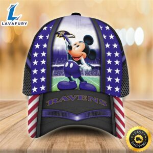 Baltimore Ravens Mickey Mouse 3D Cap