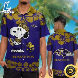 Baltimore Ravens & Snoopy Hawaiian Shirt