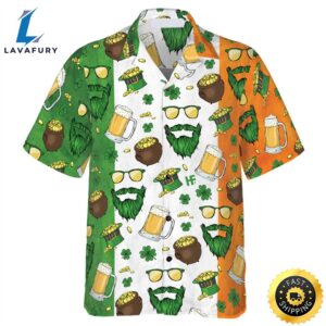 Beard Saint Patrick’s Day Seamless Pattern Trendy Hawaiian Shirt
