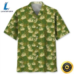 Beer Green Irish St.Patrick Day Trendy Hawaiian Shirt