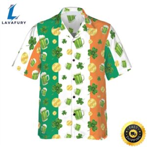 Beer Shamrock And Coin St Patrick’s Day Trendy Hawaiian Shirt