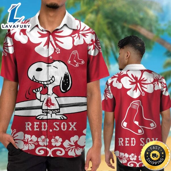 Boston Red Sox Snoopy Hawaiian Shirt