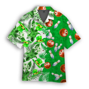 Bowling Floral St Patricks Day Hawaiian Shirt