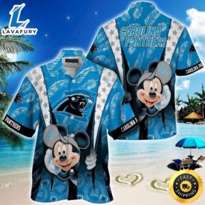 Carolina Panthers Logo Mickey Mouse Disney  NFL Hawaiian Shirt