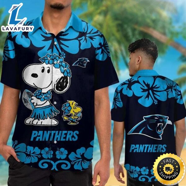 Carolina Panthers & Snoopy Hawaiian Shirt