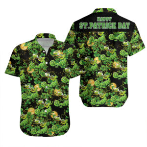 Chameleon Drink Beer St Patricks Day Trendy Hawaiian Shirt For