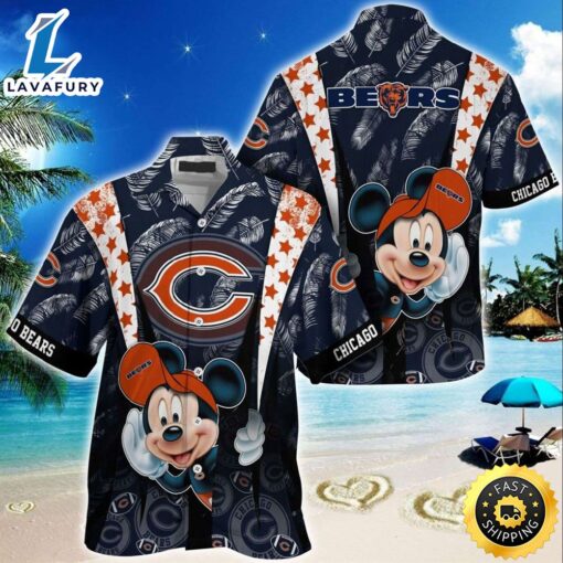 Chicago Bears Mickey Mouse  NFL Hawaiian Shirt