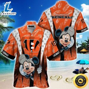 Cincinnati Bengals Mickey Mouse  NFL Hawaiian Shirt