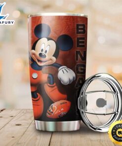 Cincinnati Bengals NFL And Mickey Mouse Disney Football Teams Big Logo Gift For Fan Travel Tumbler