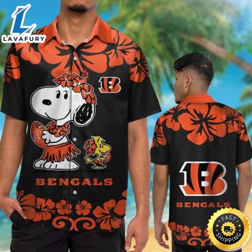 Cincinnati Bengals & Snoopy Hawaiian Shirt