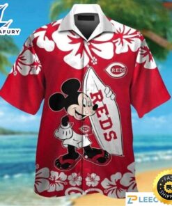 Cincinnati Reds Cute Mickey Mouse  Cincinnati Reds Hawaiian Shirt