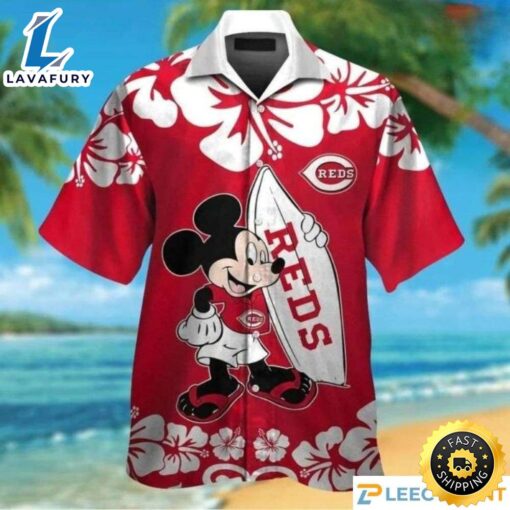 Cincinnati Reds Cute Mickey Mouse  Cincinnati Reds Hawaiian Shirt