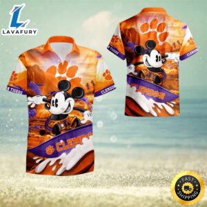 Clemson Tigers Ncaa Mickey Hawaii Summer Hawaiian Shirt For Men And Women